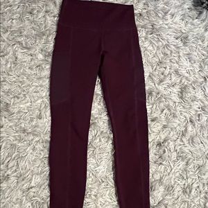 maroon Fabletics leggings